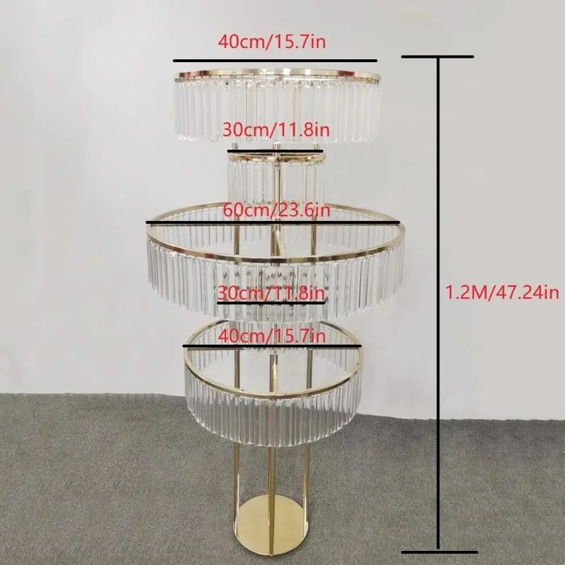 

6 шт., новинка, стильная акриловая стойка для цветов, Золотая искусственная дорога, свинцовая Свадебная стойка для цветов, украшение для событий