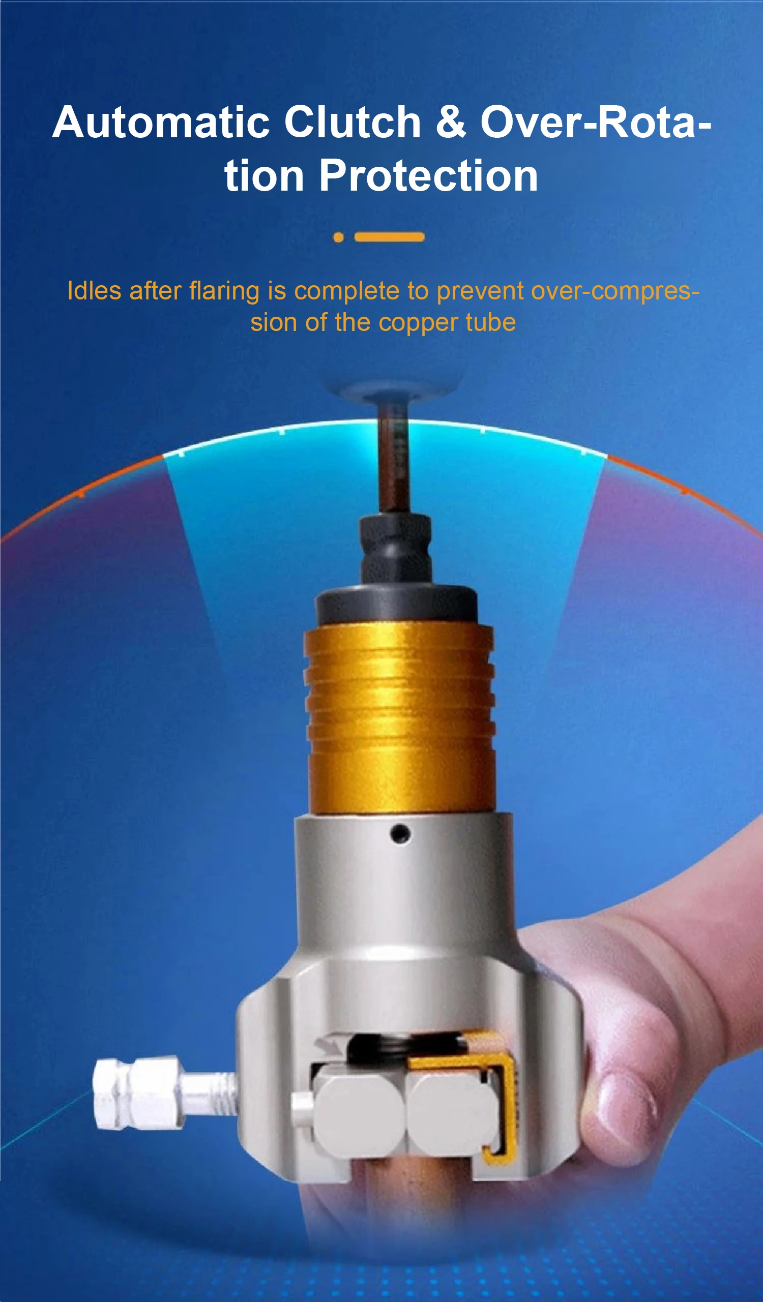 VFT-808 HVAC Copper Tube Flaring Tool 4-32mm Eccentric Tube Expander for AC Refr