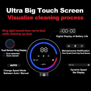Alternative view of Wireless Handheld Vacuum Cleaner VC205,27000PA Suction,Smart Dust Sensor,Touch Screen,Portable Stick Cordless Vacuum for Home