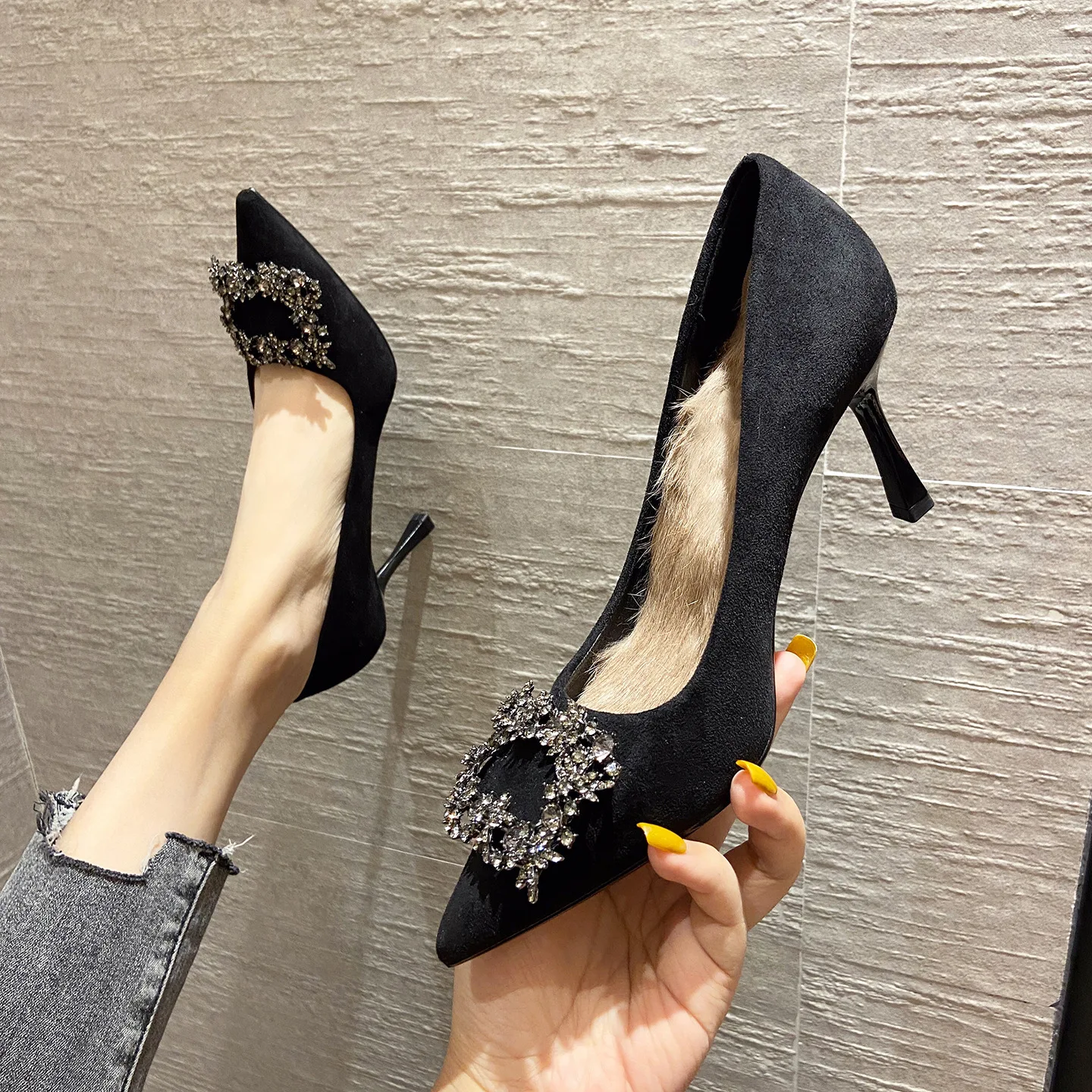 Summer Fashion Black Patent Stiletto High Heel Strappy Sandals Heels With  Ankle Strap And Round Toe For Women Large Size Mature Shoes G220425 From  Liancheng07, $13.23 | DHgate.Com