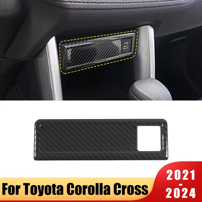 Per Toyota Corolla Cross Xg10 2021 2022 2023 2024 Car Central Control Pulsante Usb Frame Cover Trim Sticker Accessori In Acciaio