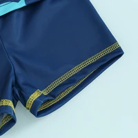 3Pcs Toddler Boys Rash Guard Swimsuits Cute Fish Print Long Sleeve Zip Up Bathing Suit Swimwear Beachwear Summer Clothes 6