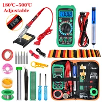 Adjustable Temperature Soldering Iron Kit 110V 220V 80W Welding Tool Kit