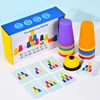 Children's stacking cups versus table games, focus training, educational thinking games, competitive interactive toys 4