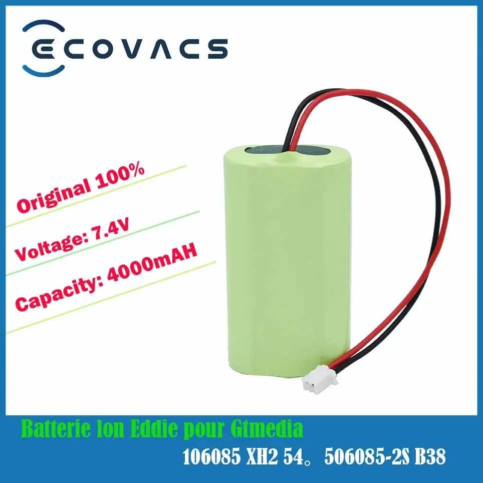 

ECOVACS 7.4V 4000Mah 106085 Xh2.54 506085-2S Li-ion Batterij Voor Gtmedia Freesat V8 Satellieink