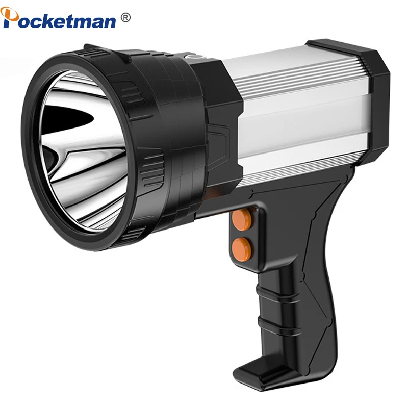 

Портативный ручной светодиодный фонарик с зарядкой от USB, фонарь для наружного поиска, освещение для кемпинга, охоты, рыбалки, точечный светильник, яркое освещение