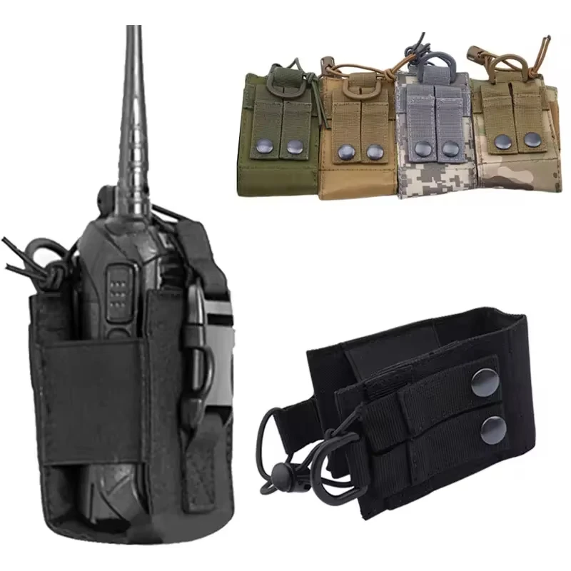 Tactical Radio Pouch Hunting Walkie Talkie Holder Interphone Hanging Bag Molle Nylon Magazine Pouch