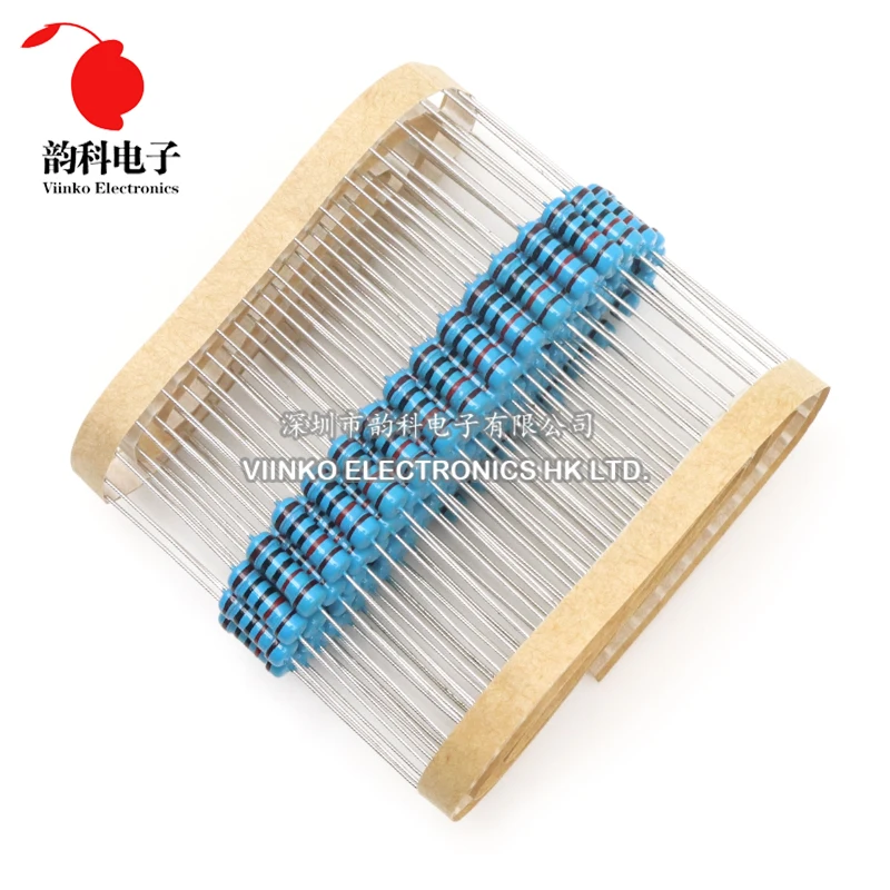 1W Metal film resistor 1% 0.1R-2.2M 10R 22R 47R 100R 330R 1K 4.7K 10K 22K 47K 100K 330K 470K 1 2 10 22 47 100 330 1M ohm 20pcs metal film resistor