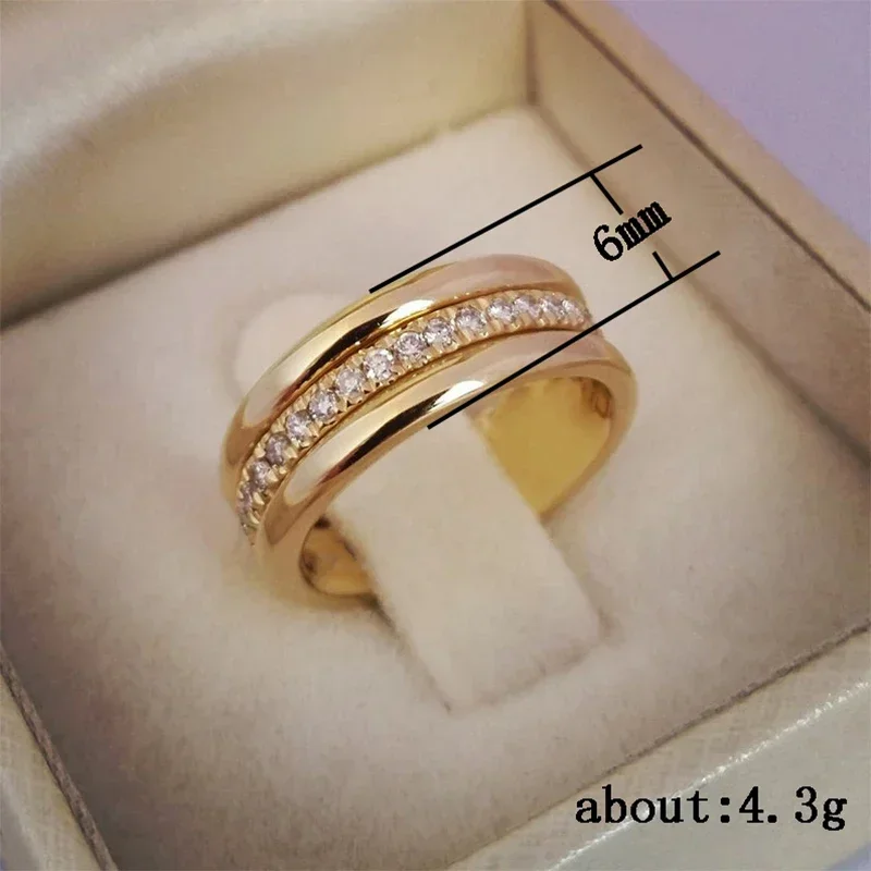 Wedding Ring For Women Micro Paved Cubiz Zircon Finger Ring