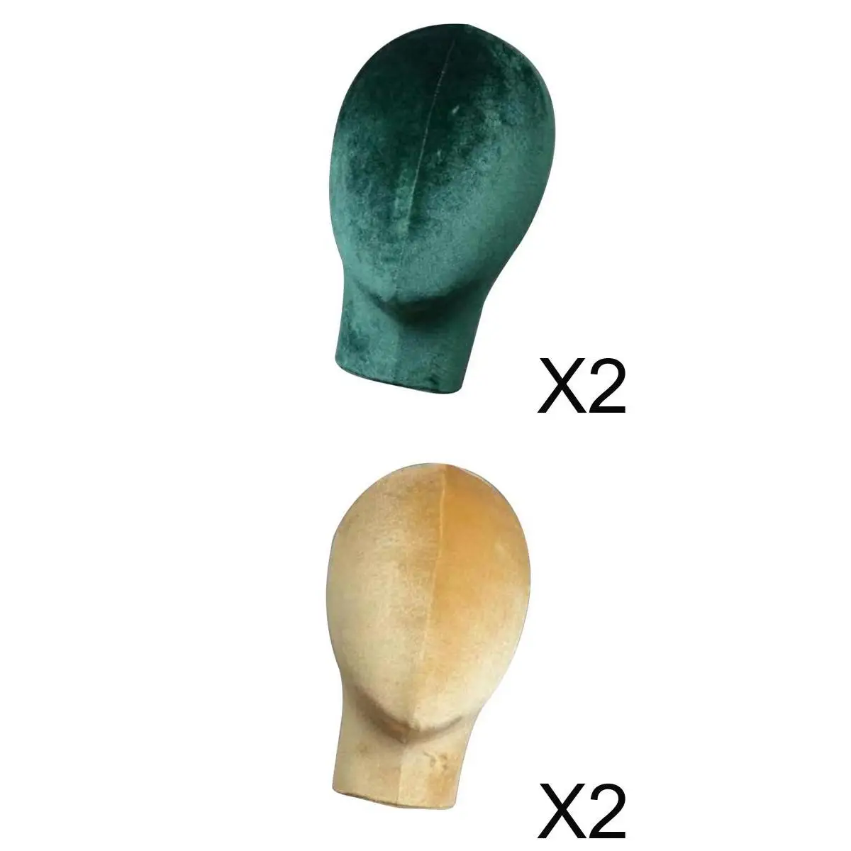 

4pcs Female Male Foam Head Manikin Model for Glasses Headwear Hairpieces Display Stand