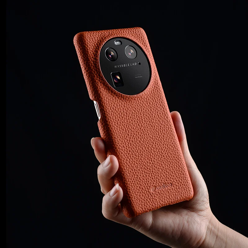 Case For OPPO Find X6 Pro Case Genuine Leather Cases X6 Luxury Fashion Business Back Cover