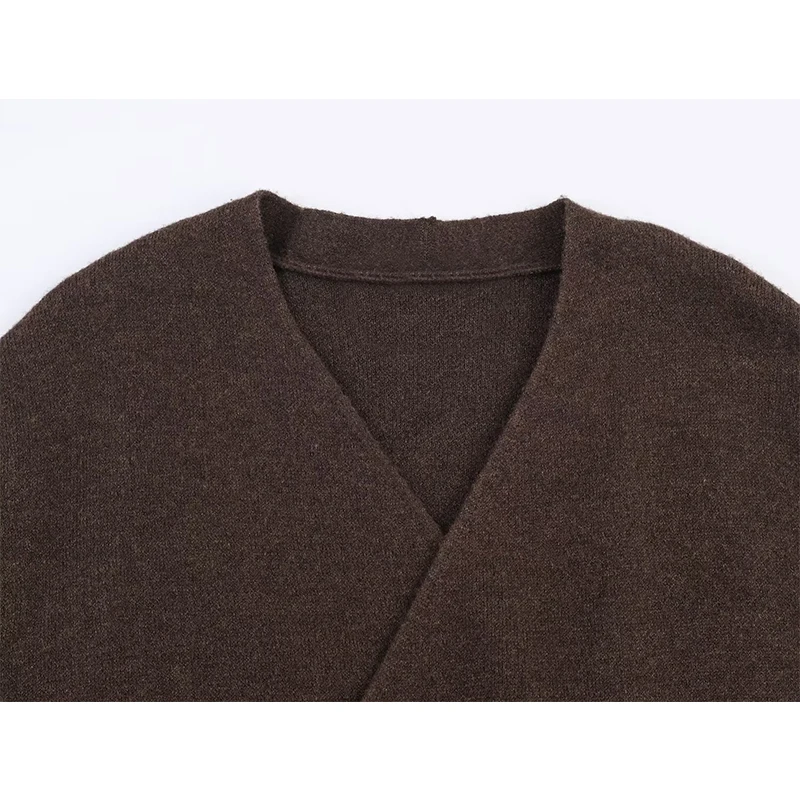 2025 New Women Fashion Knitted Cardigans Long Sleeve With Belt Sweater Cardigan Autumn Winter New Style Streetwear Knitwear Coat