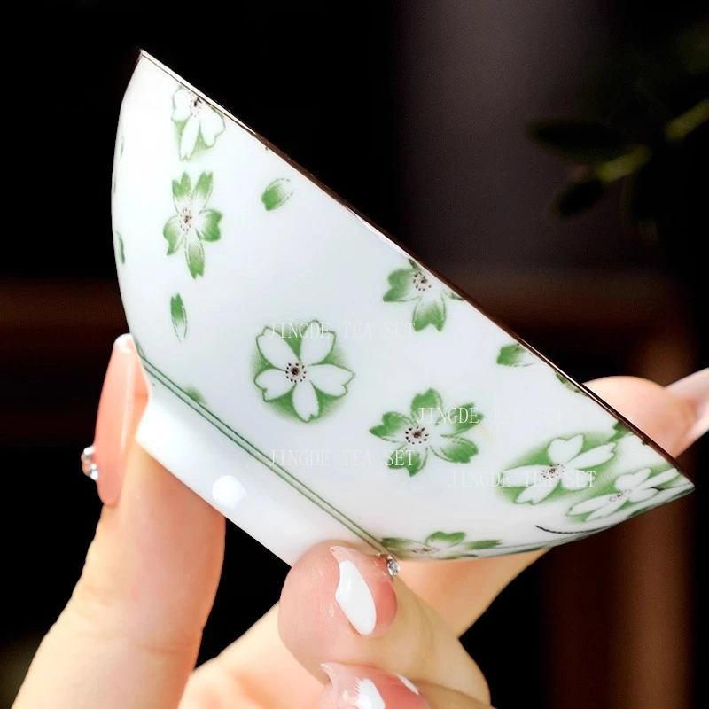 Chinese Ceramic Teacup Retro Kiln Change Small Tea Bowl Handmade Portable Tea Cup Customized Tea Set Gifts Tea Ceremony Supplies