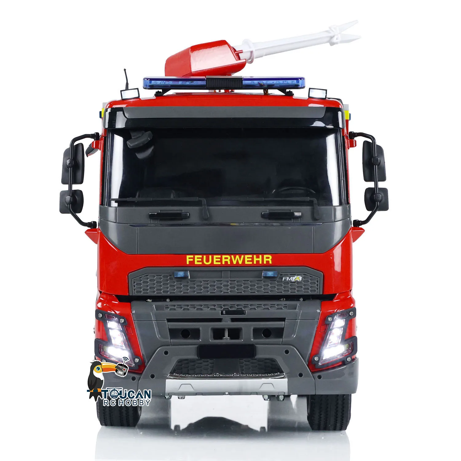 1/14 4x2 RC Fire Vehicles Radio Control Fire Fighting Truck 2-speed Transmission Painted Finished Light Sound Cars for Adults 4
