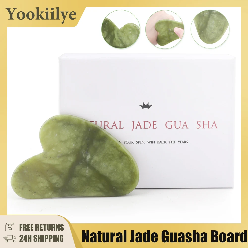 

Natural Jade Face Massager Gua Sha Stone Face Guasha Masaje Facial Board Acupoint Eye Care SPA Massager Tool massage visage