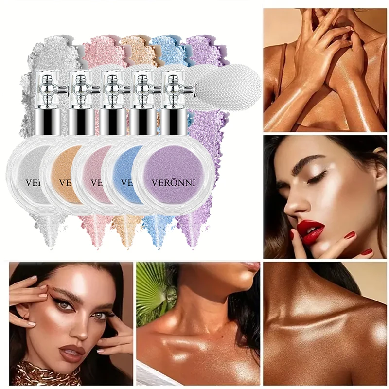 Diamond Highlighter Glitter Spray High Gloss Fairy Powder Shimmer Sparkle Powder Makeup for Face Body Highlight Face Body Makeup 2