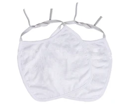 20pcs Sublimation DIY White Blank Polyester Baby Bibs