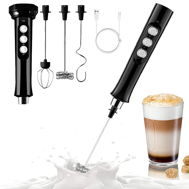 Electric Milk Frother Foam Maker Mixer Coffee Drink Frothing Wand