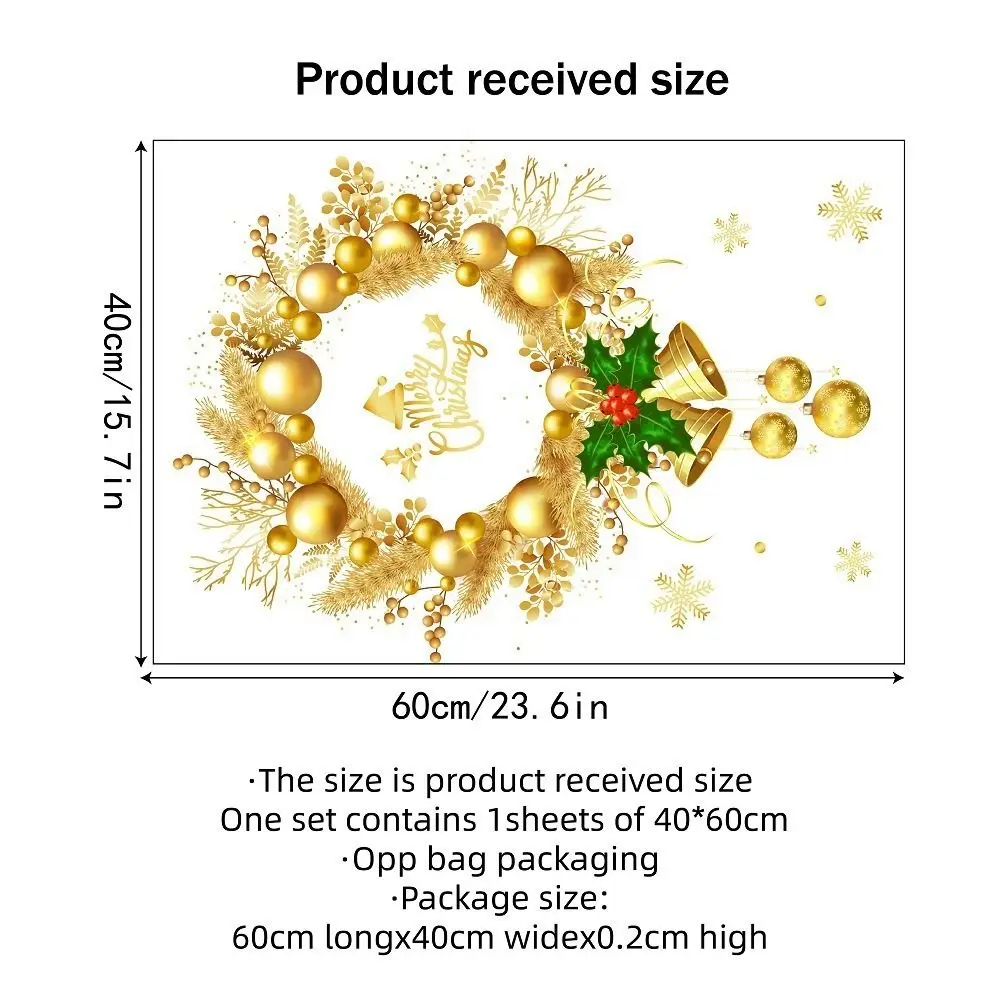 Reusable PVC Christmas Window Stickers for Home Decor