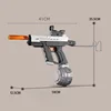 UZI Electric Water Gun Toys with Light USB Charging Automatic Water Absorption for Swimming Pool Play Games Children's Toy Guns 6