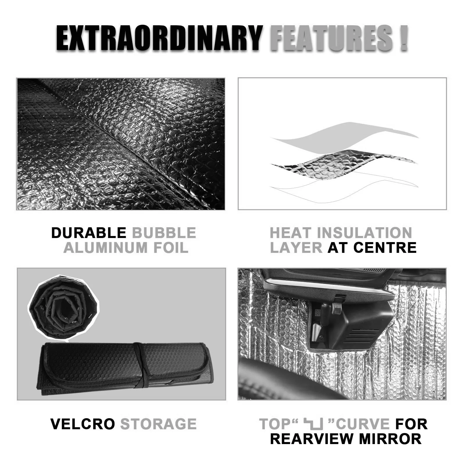 Car Front Windshield Sunshade Cover Insulation Sun Visor Pad car sunshade windshield sunshade windshield sun shade For Ford Bronco