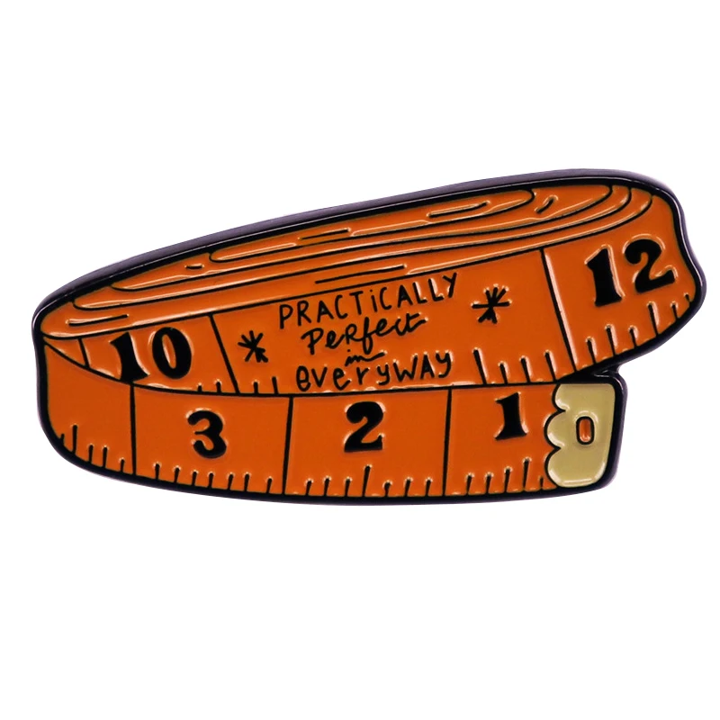 

A2434 Cartoon Enamelled Brooches Collection tape measure Pin Clothing Backpack Lapel Badges Fashion Jewelry Accessories Kid Gift