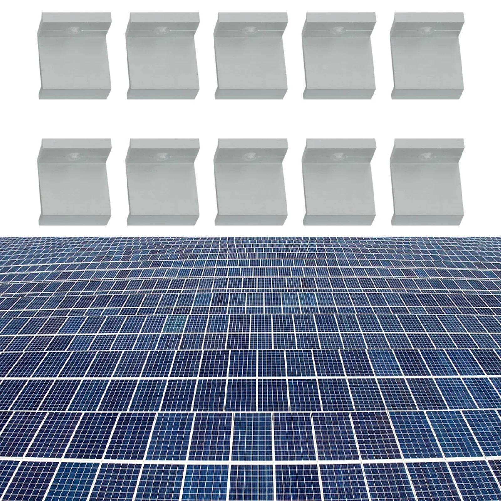 10Pcs Photovoltaik Solar Panel Mount Zubehör PV End Clamp Aluminium Legierung End Clamp Elektrische Ausrüstung Solar Power Liefert – Detail 26