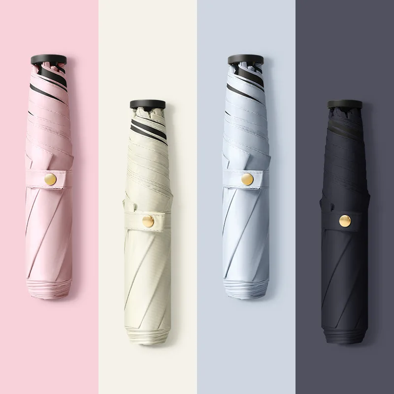 Small Umbrella Three-folding Mini Parasol Anti UV Sun Protection Portable for Travel 110g Women Umbrellas mini umbrella,folding umbrella,mini sun umbrella,sun umbrella