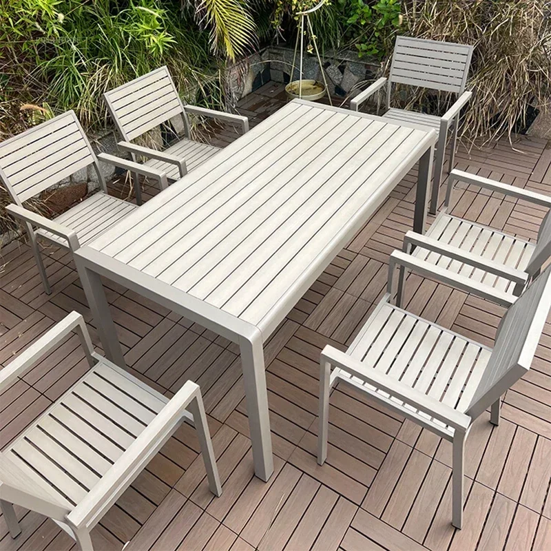 Outdoor Garden Chairs Courtyard Outdoor Villa Waterproof Garden Chair Leisure Balcony Cafe Balcony Table and Chair Set W
