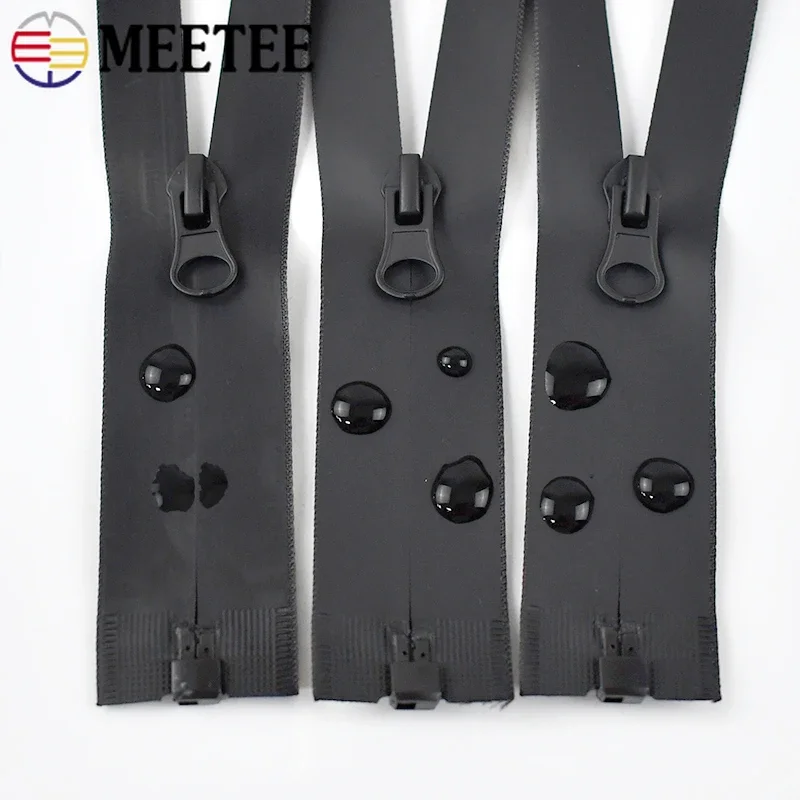 Cerniera In Nylon TPU Impermeabile Open-end – 2 Pezzi, Lunghezza Regolabile 20-70 Cm, Nera, Per Borse E Abbigliamento (taglia 5#) - 3