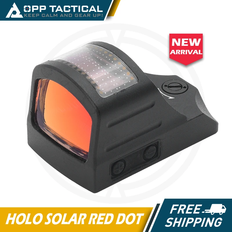 Tactical Holographic Reflex Solar Power Red Dot Sight Rifle Scope