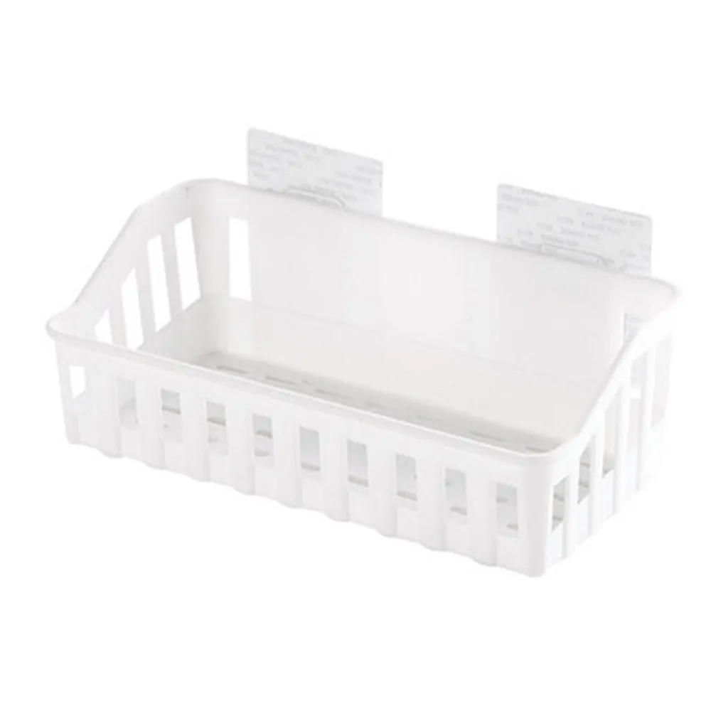 Kitchen Bathroom Wall Storage Shelf Hanging Rack Corner Basket Holder Organizer 4