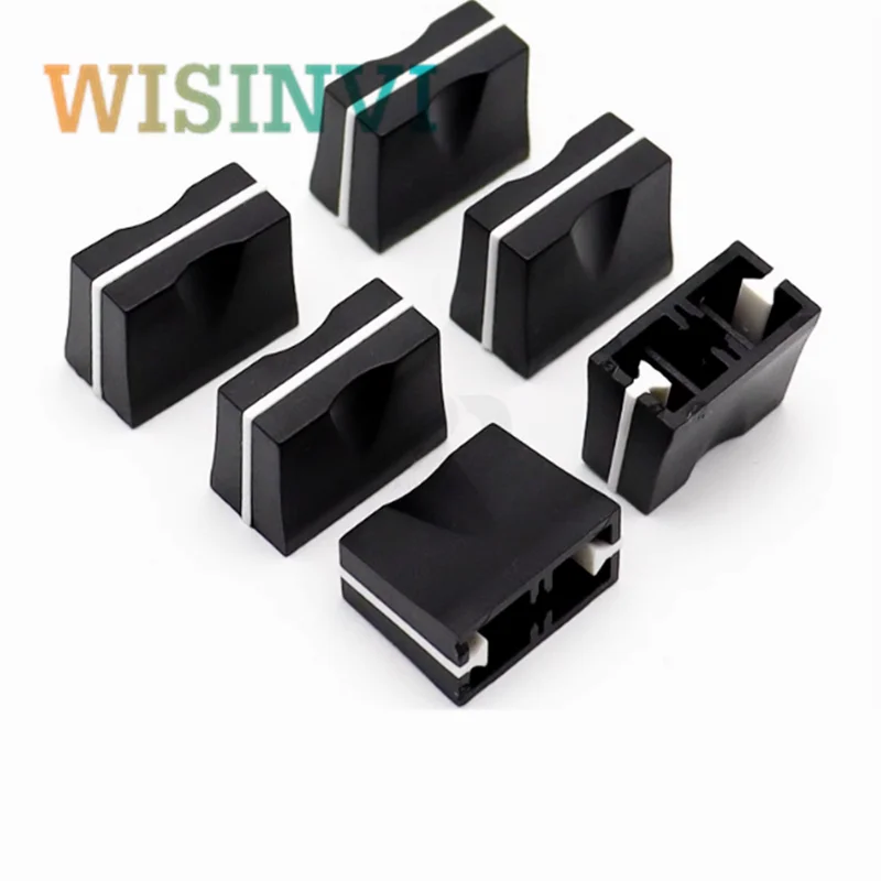10 Pz 19.5*10*15Mm Dritto Scorrevole Potenziometro Mixer Push Rod Cap Console Di Plastica Volume Cappello Foro Interno 4Mm Per Pioneer Mixer