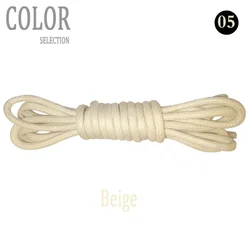 Waxed Cotton Waterproof Shoelaces - Durable and Stylish in 11 Colors - 60cm (5 Beige)