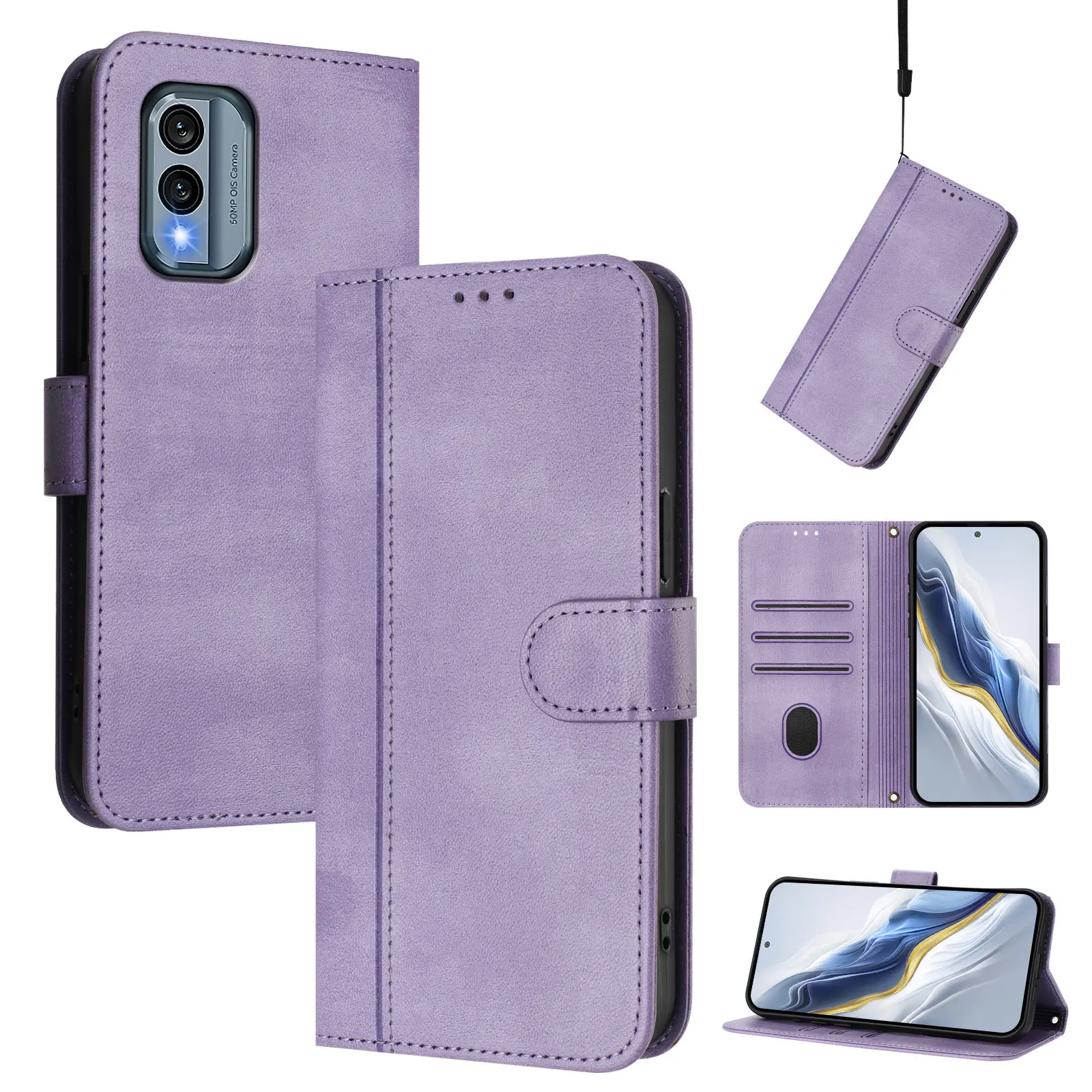 Vintage Leather Phone Wallet Case - Stylish Retro Flip Cover