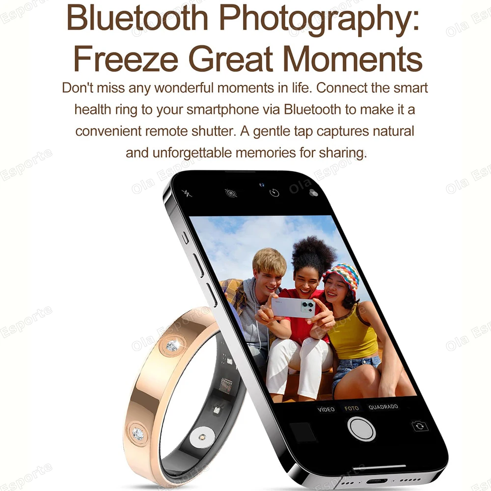 Military Grade Smart Ring Women Men Super Narrow 6 3mm Heart Rate Health Stress Measurement Monitor Ip68 Waterproof Fashion Ring, Alina Gadgets