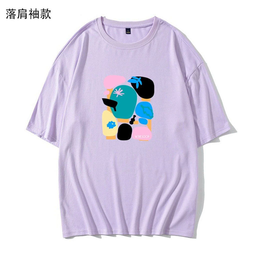 

Kpop cartoon T-shirt 90s Girl Summer Cotton Shirt Women T-Shirt Casual Stitch Tops 00s GIRLS Mujer Street Tshirt