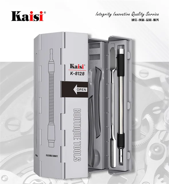 طقم مفكات صيانة Kaisi K-8128 الشامل (128 في 1) للهواتف واللابتوب 3