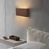 IWHD Simple Art LED Wall Light Sconce Indoor Bedroom Restaurant Living Room Walnut Wood Nordic Comtemporary Bedside Lamp Lampara 4