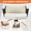 JHK PU Leather Ergonomic Padded Living Room Rocking Gaming Chairs Adjustable Height Rolling Swivel Wheel With Lumbar Support 5