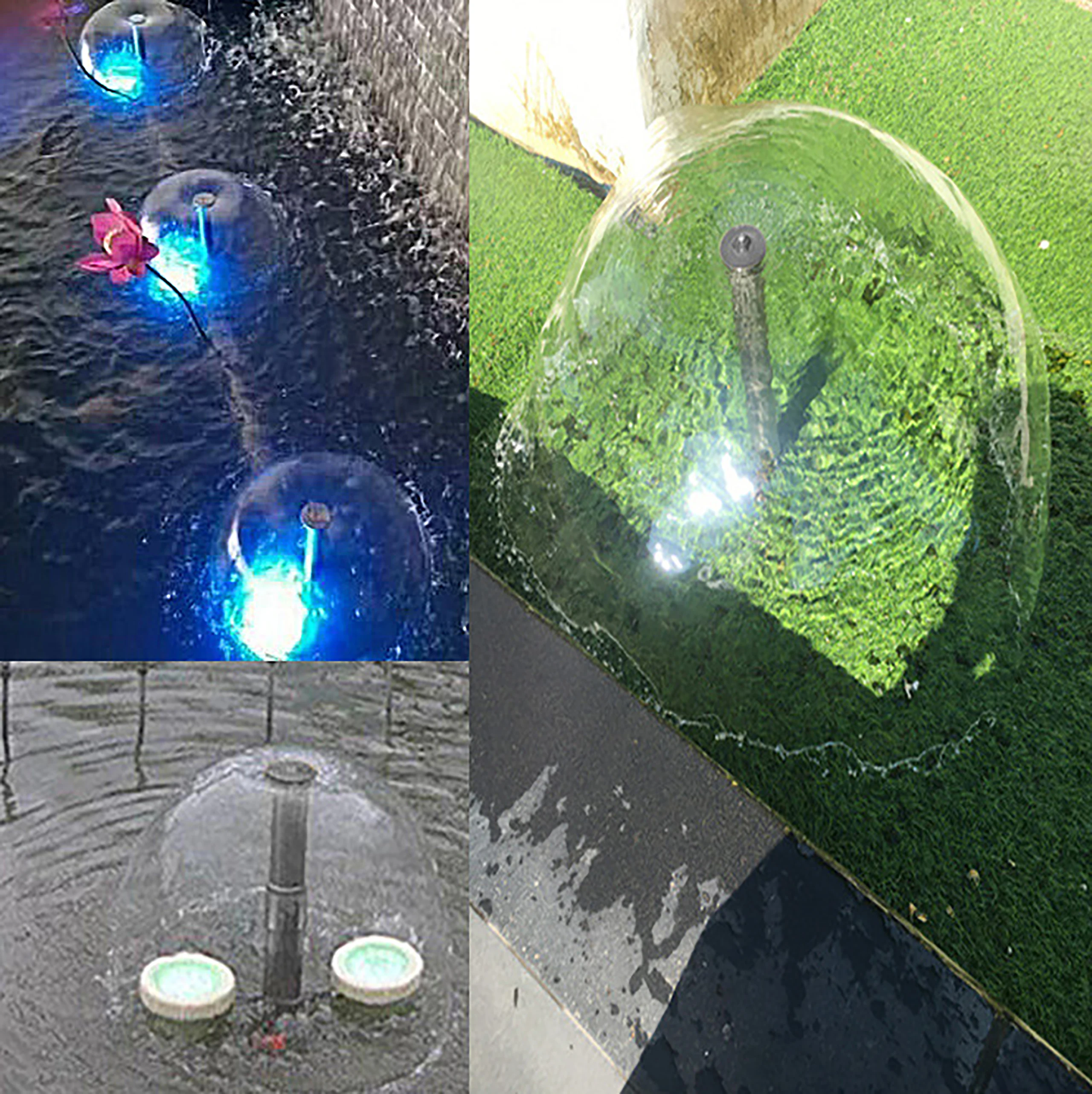 Fountain Nozzles 1/2" Female 3/4" Male Thread Mushroom Shape Stainless Steel Brass Sprinkler Nozzle Pool Pond Garden Landscaping Fountain