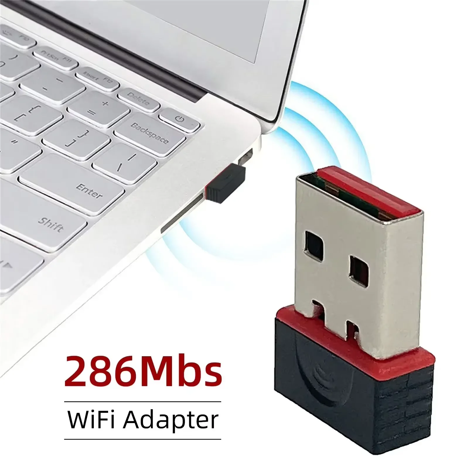 Mini WiFi 6 شبكة إشارة استقبال سائق خالية واي فاي محول USB التوصيل والتشغيل 2.4G بطاقة الشبكة للكمبيوتر المكتبي