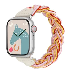 Braided Elastic Solo Loop Woven Bracelet - 130mm (Color pink)