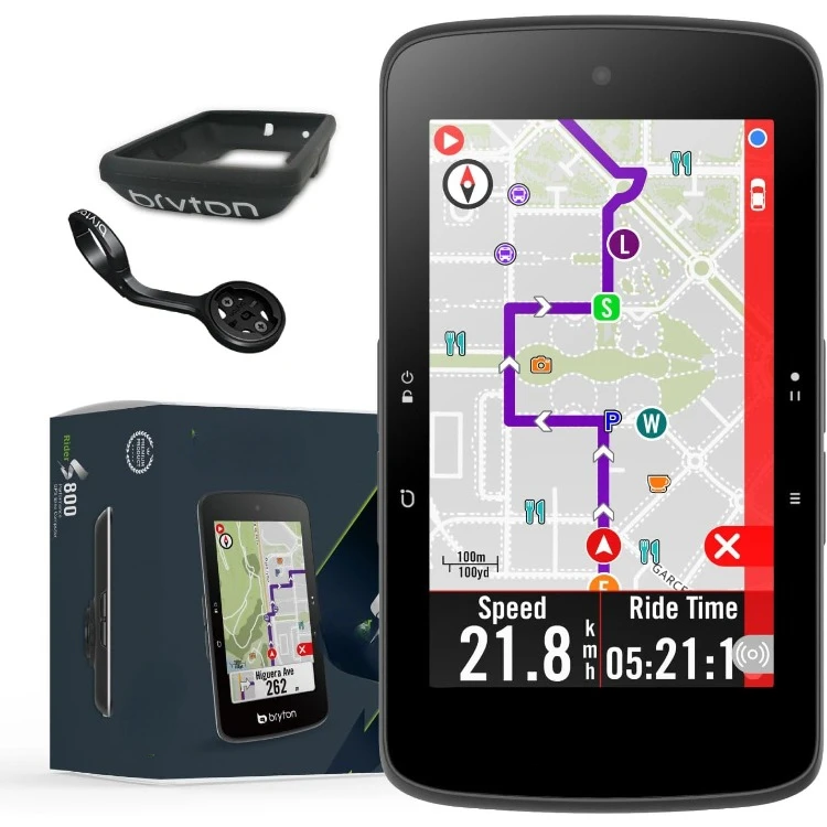 

Велосипедный компьютер Rider S800 с цветным сенсорным экраном 3,4 дюйма, GPS, карта США/Канады с навигацией
