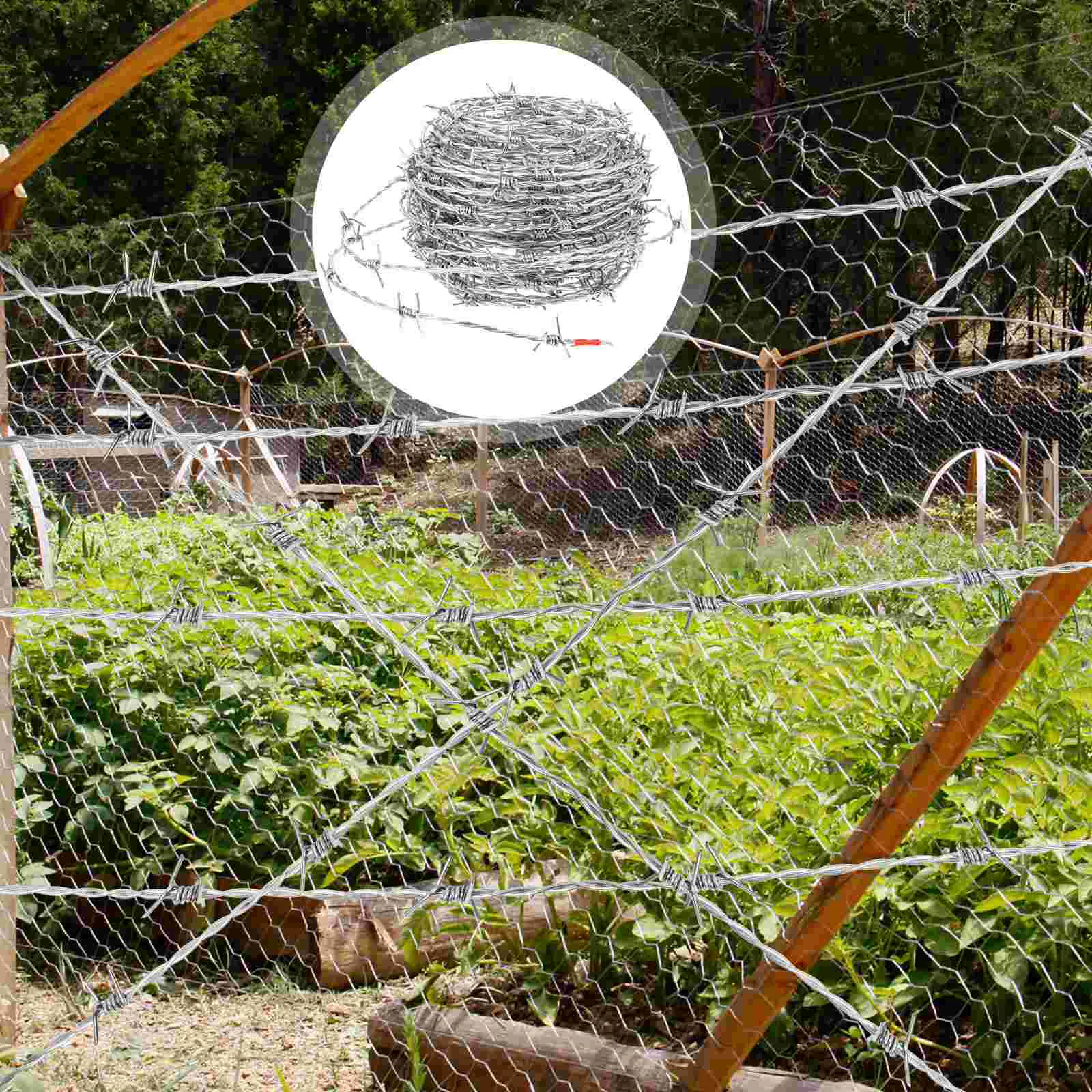 

Садовый проволочный забор, стальная проволочная сетка, строительная колючая проволока для метров, садовая сетка, уличный Декор забора