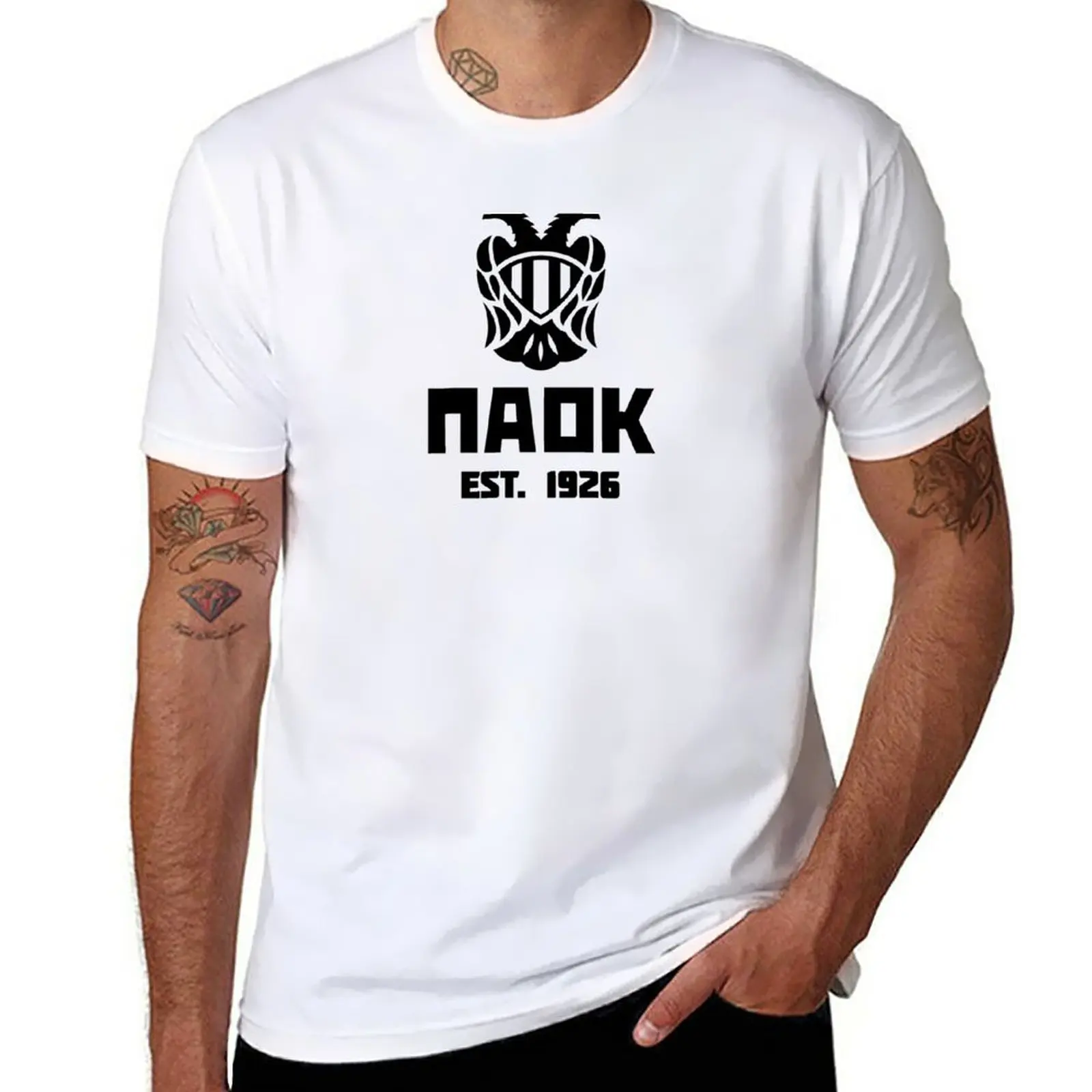 PAOK FC футболка kawaii одежда размера плюс топы футболки для мужчин PAOK FC футболка kawaii одежда размера плюс топы футболки для мужчин