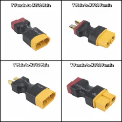 Enhanced RC Adapter: XT60 to T-Plug LiPo Battery Connector for Helicopters & Quadcopters (1 set 4 pcs)