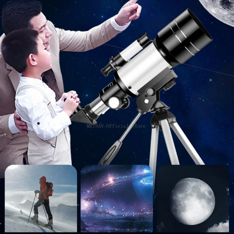 천문 초보자용 전문 여행용 망원경, 천문 굴절 망원경, 70mm 조리개