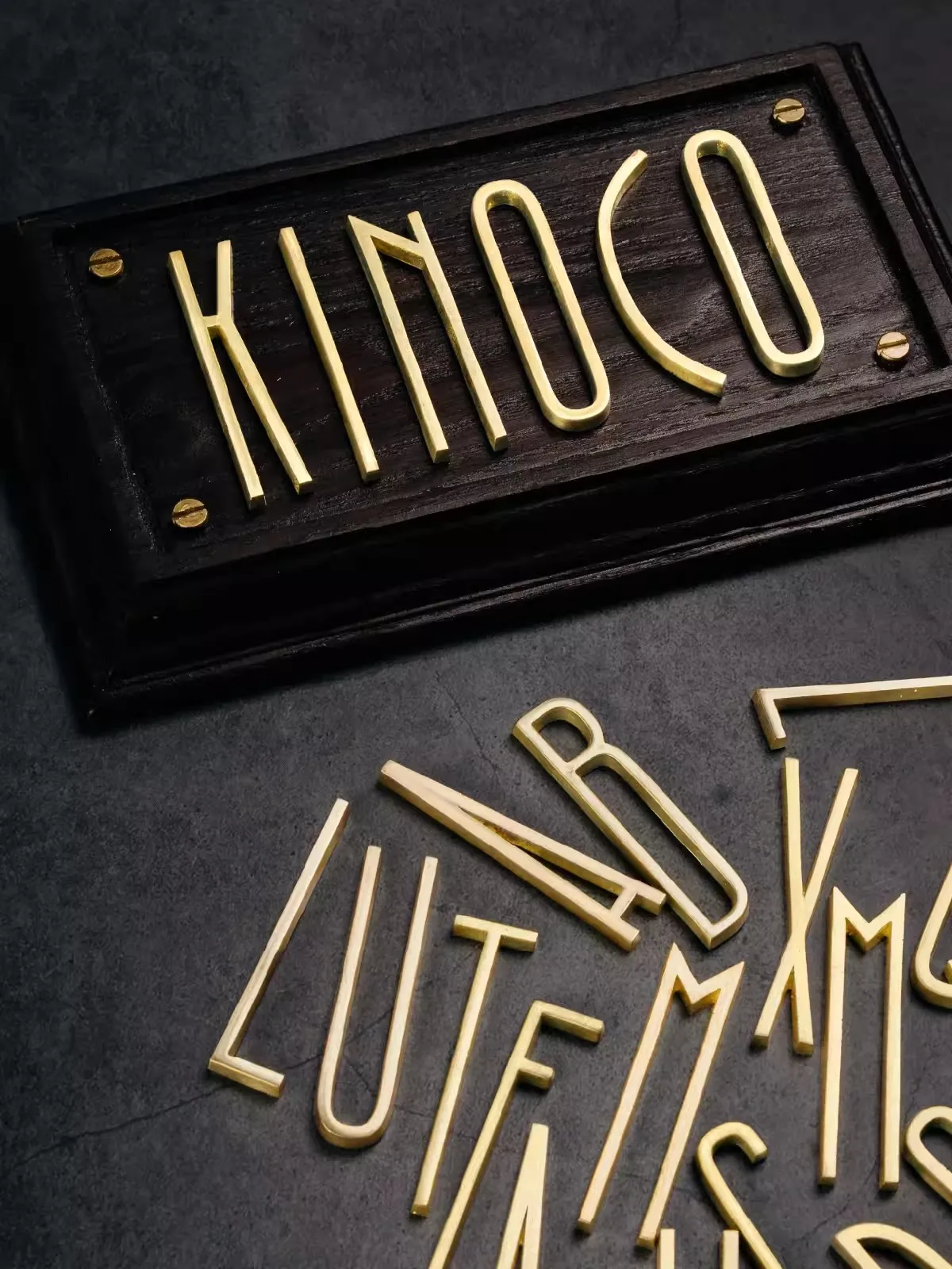 House Numbers 1 PC Solid Brass Gold House Numbers Wall Decoration