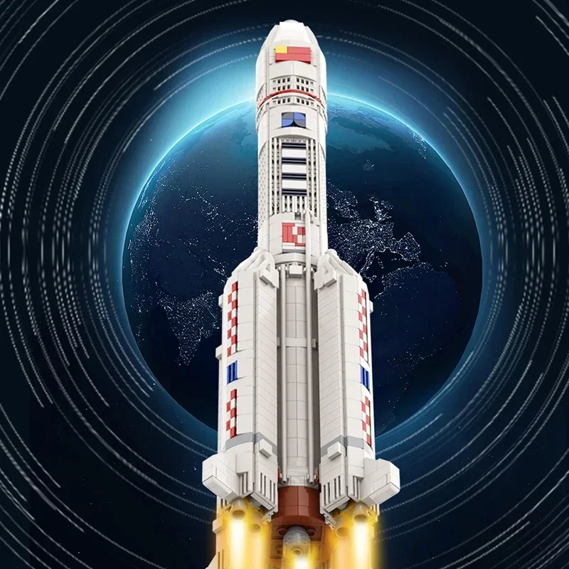 

MOC Rrocket Launch 1:110 Long March 5 Rocket Building Blocks Space Artificial Satellite Universe Sspaceflight Bricks Toys